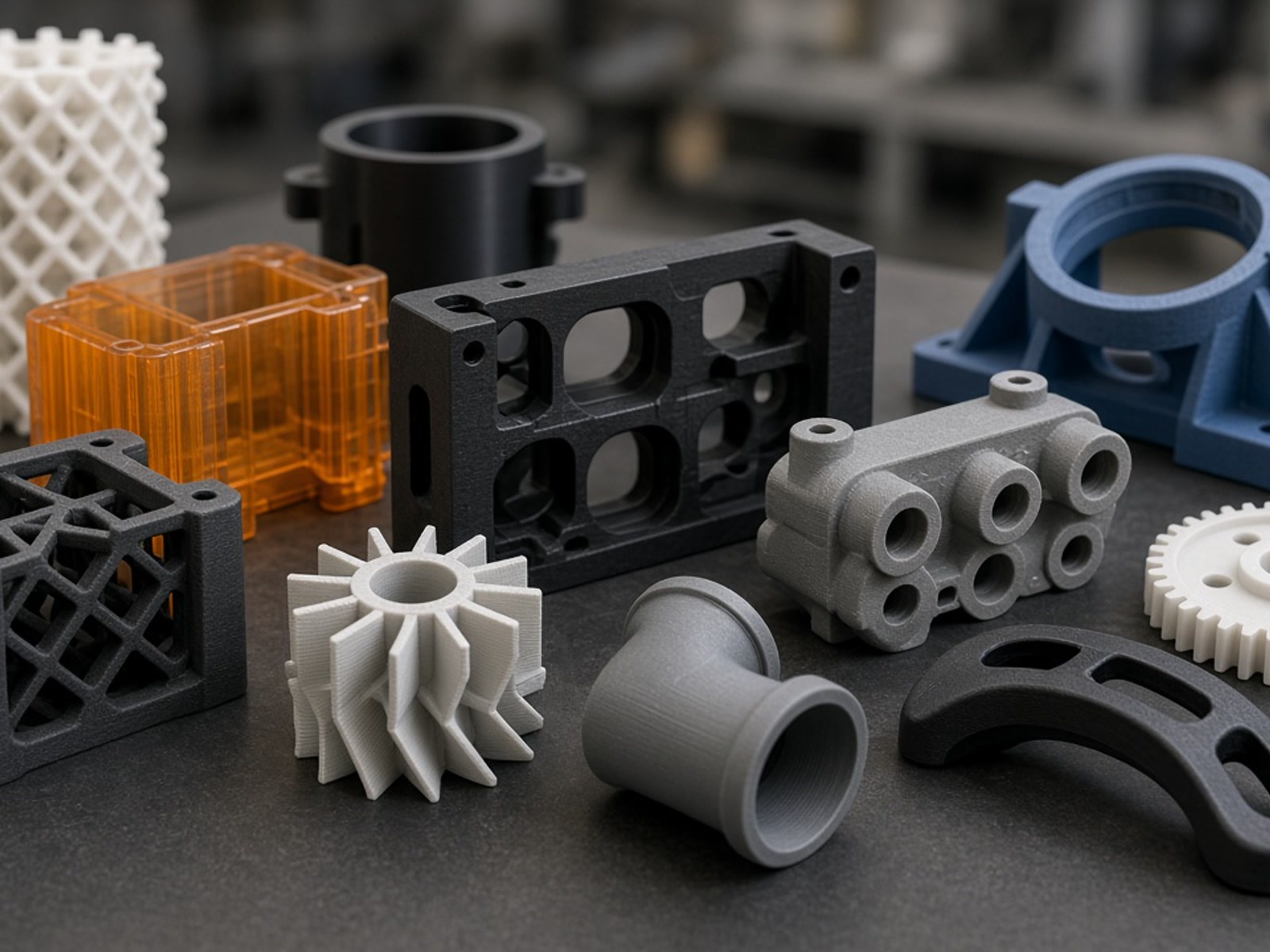 Functional 3D printed industrial parts produced by additive manufacturing