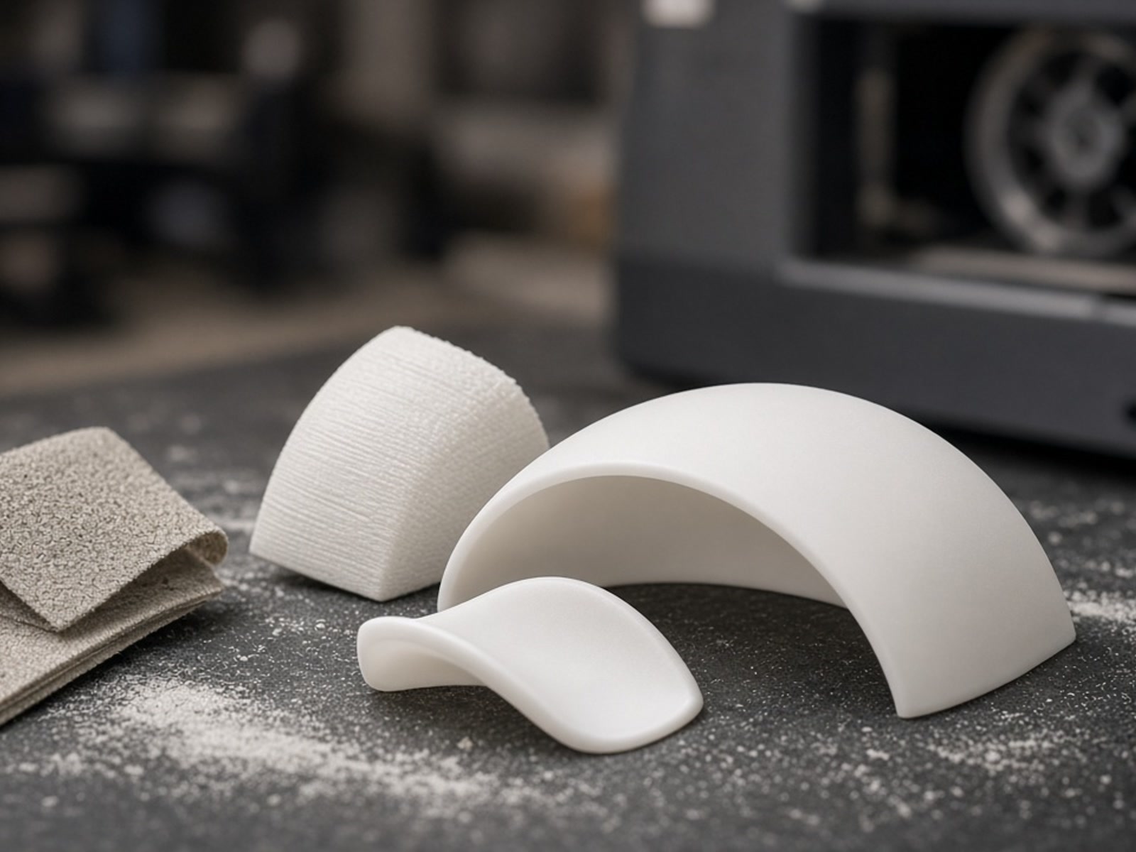 Sanded functional 3D printed component